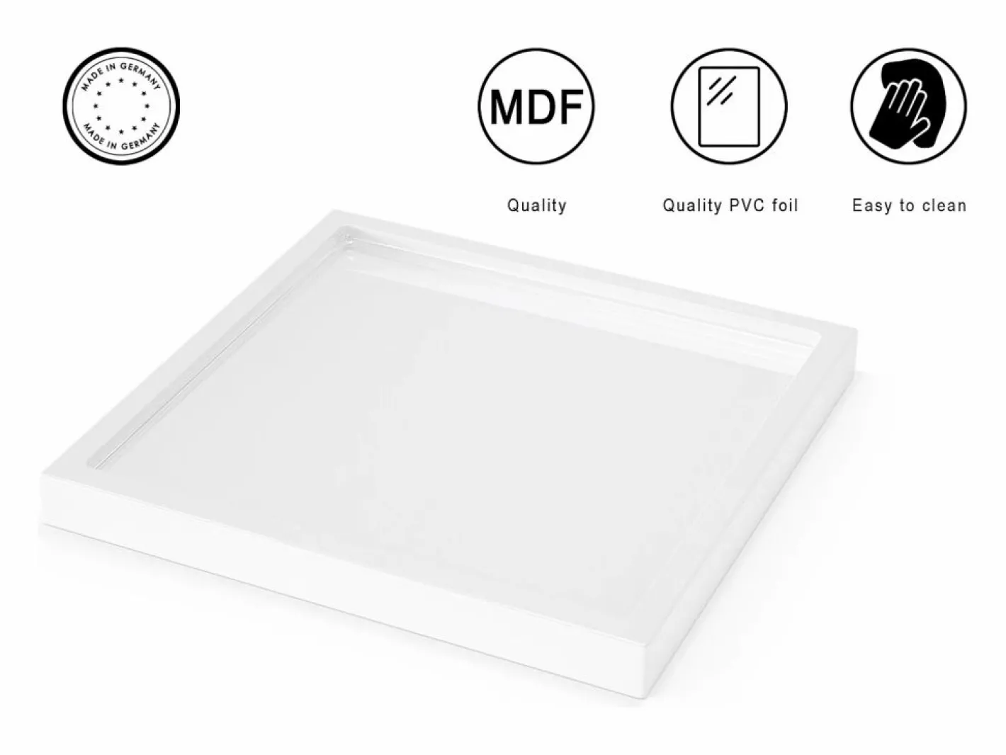 Vladon Cuenco decorativo Maya, moderno Plato decorativo cuadrado, de alto brillo (20 x 1,8 x 20 cm)^ Clearance