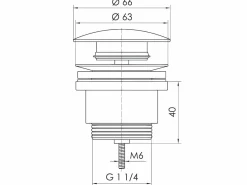 Válvula Lavabo Clic Clac Universal^Tycner Outlet
