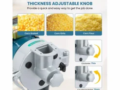 DripeX Materiales Y Utensilios De Cocina|2200W Molino de harina seca y húmeda 2 en 1, 50x26x70cm, para cereales, paja - enchufe de la UE