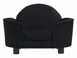 Ware Shoals Cama para perros de terciopelo negra 66x40x45 cm^Garden Furniture Clearance