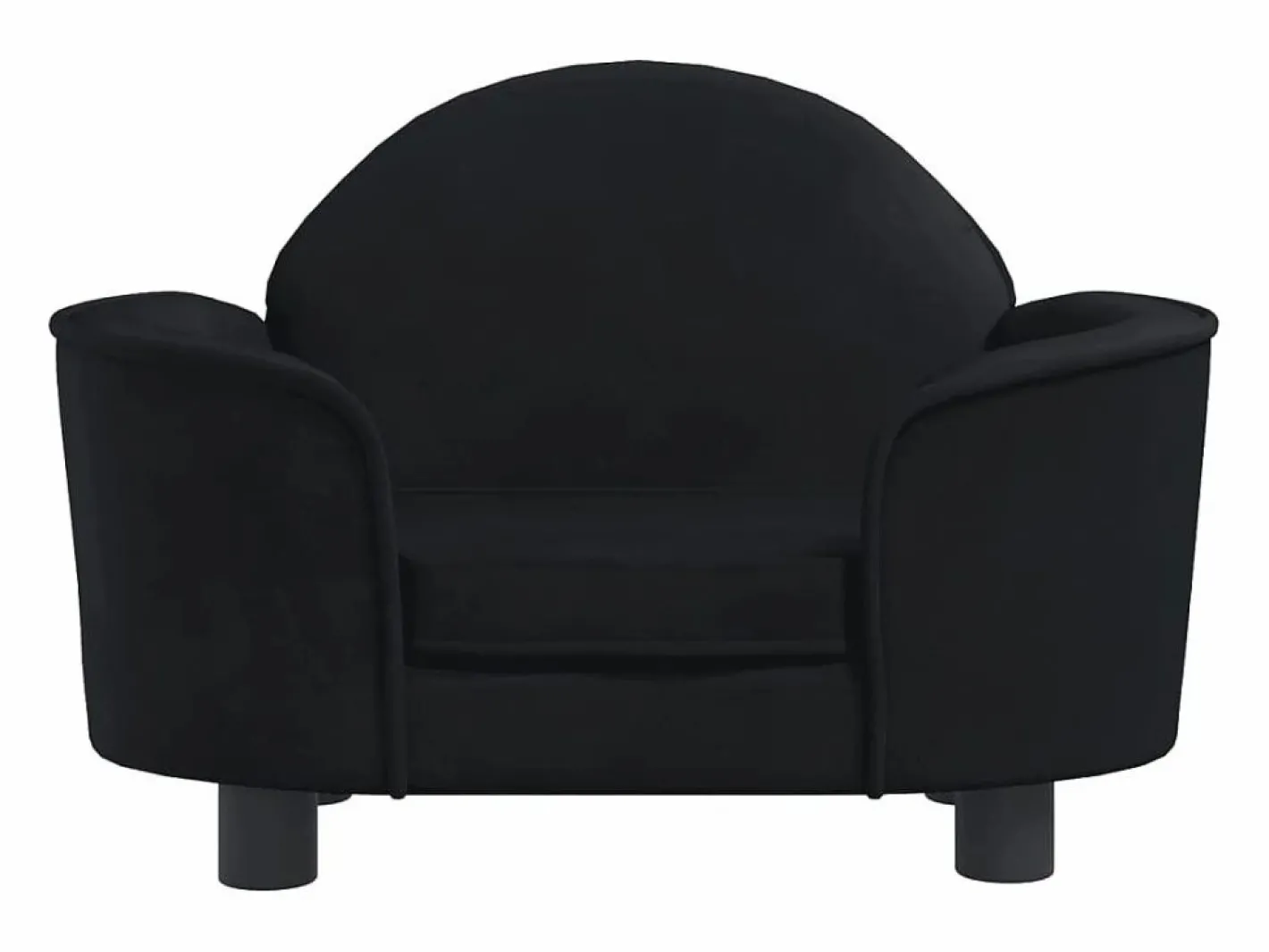 Ware Shoals Cama para perros de terciopelo negra 66x40x45 cm^Garden Furniture Clearance