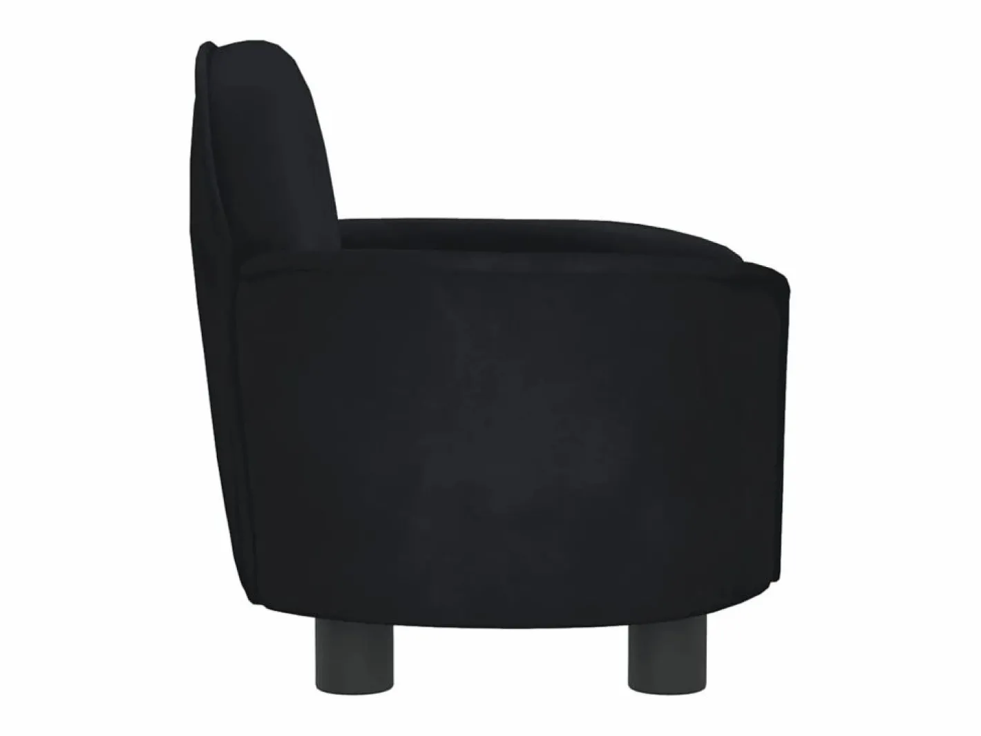 Ware Shoals Cama para perros de terciopelo negra 66x40x45 cm^Garden Furniture Clearance