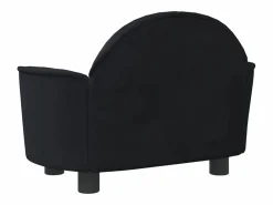 Ware Shoals Cama para perros de terciopelo negra 66x40x45 cm^Garden Furniture Clearance