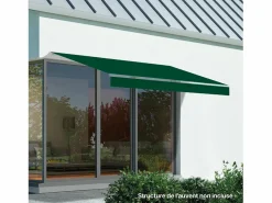 - Lona para Toldo de 3x2 Poliéster 280 gr/m2 - Resistente al Agua - Protección UV - 283x200cm - Malla Sombreo - Tela Enrollable Repuesto para Toldos^Wasabi Discount