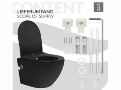 WC cerámico suspendido con función bidé y tornado corto 49 cm softclose^LuxeBath Online