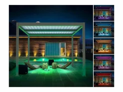 Habitat et jardin Pérgola|Windsor" pérgola bioclimática de aluminio con led 3 x 4 - Taupe