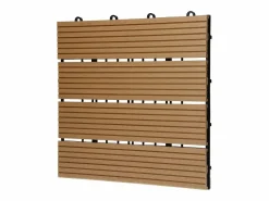 ECD Germany WPC Terraza Baldosas 30x30 cm - 33 unid. por 3m² Color natural oscuro Hot