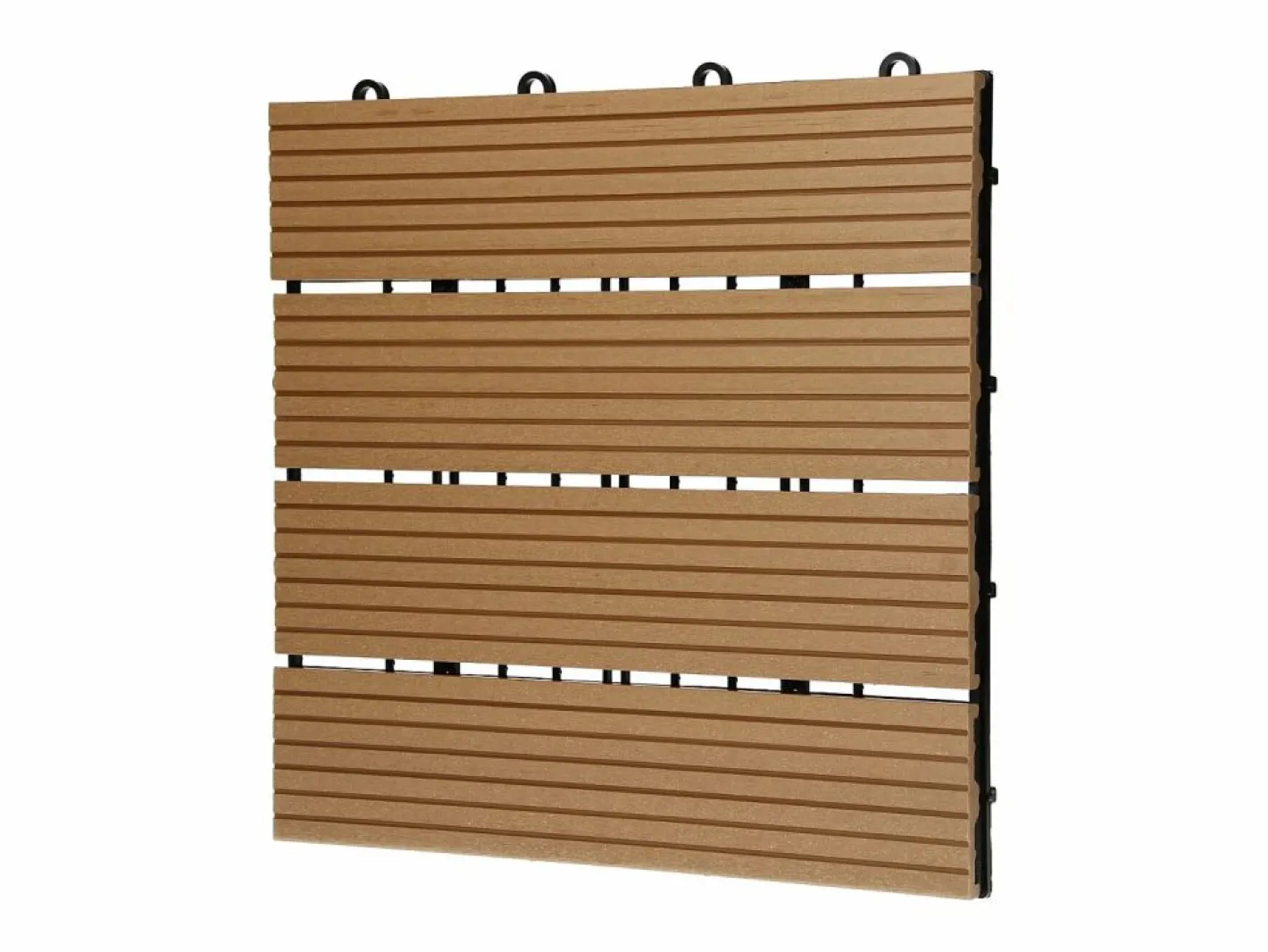 ECD Germany WPC Terraza Baldosas 30x30 cm - 33 unid. por 3m² Color natural oscuro Hot