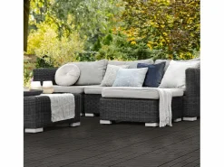 ECD Germany 44x Baldosas de terraza de WPC, Baldosas de balcón, 30 x 30 cm, antracita, 4 m² Gris antracita Hot
