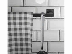 ML-DESIGN 2x Perchero de pared para vestidor/armario barra para ropa/toallas 60x12cm Negro Outlet