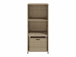 Ylira Armario de almacenaje de jardín ratán PE 50x55x115 cm^Garden Furniture Hot