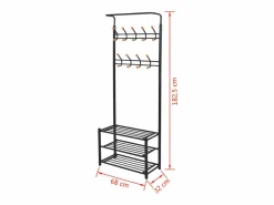Yngulf Perchero de ropa con repisa para zapatos 68x32x182,5 cm^Garden Furniture