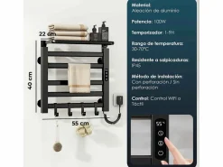 Yoevu - Toallero eléctrico Wi-Fi 100W , pantalla LCD táctil, contro WIFI y Alexa^ Hot
