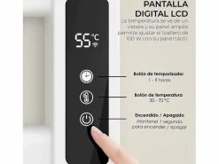 Yoevu - Toallero eléctrico Wi-Fi 100W , pantalla LCD táctil, contro WIFI y Alexa Blanco Clearance