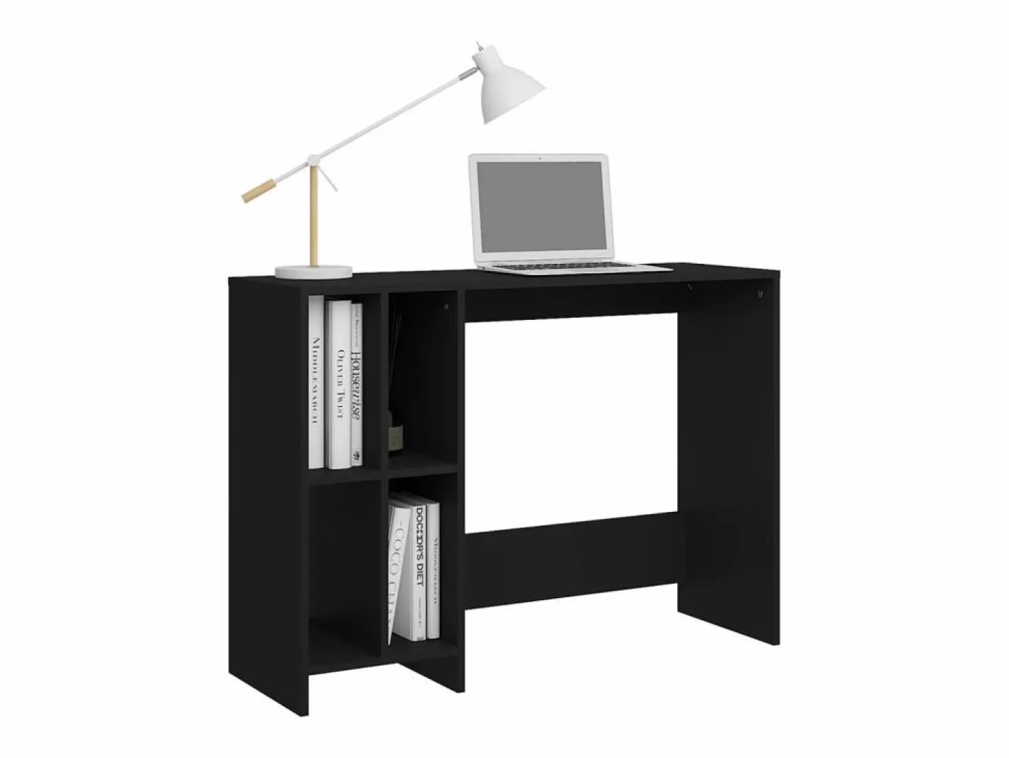 Garden Furniture Yvo-Jan Escritorio notebook madera contrachapada 102,5x35x75 cm Negro Discount