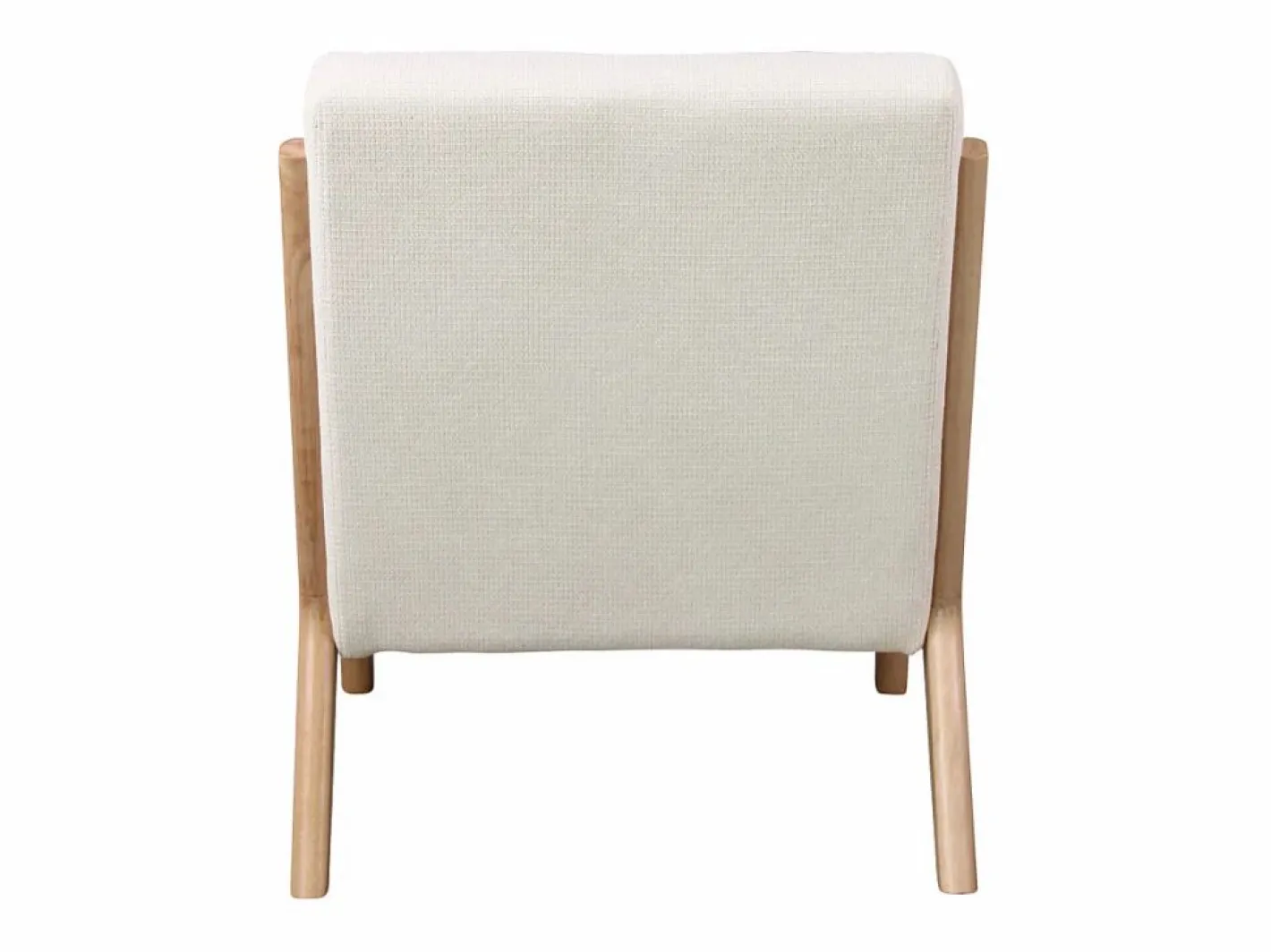 Moloo ZACK-Sillón en tejido Ecru y madera natural Beige New