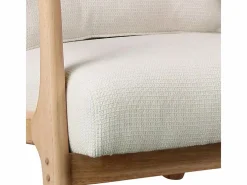 Moloo ZACK-Sillón en tejido Ecru y madera natural Beige New