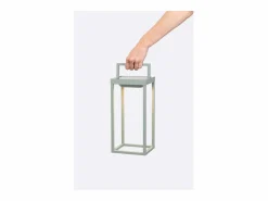 Zafferano - Farol solar para el hogar de 2 LED, 37,3 cm, lámpara de pared y mesa de 2 W con batería y sensor crepuscular - Corten Marru00f3n Outlet