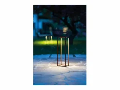 Zafferano - Farol solar para el hogar de 2 LED, 37,3 cm, lámpara de pared y mesa de 2 W con batería y sensor crepuscular, color Blanco Sale
