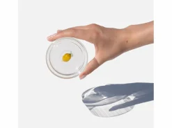 Vaso|Zafferano Teca Frutta - Juego de 6 Vasos de Vidrio Borosilicato con Limón - Vaso de 35 cl Doble Fondo Decorado a Mano, Fácilmente Lavable