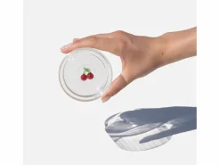 Zafferano Teca Frutta - Juego de 6 Vasos de Vidrio Borosilicato con Cerezas - Vaso de 35 cl con Doble Fondo Decorado a Mano, Fácilmente Lavable^ Discount