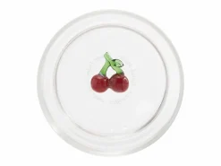 Zafferano Teca Frutta - Juego de 6 Vasos de Vidrio Borosilicato con Cerezas - Vaso de 35 cl con Doble Fondo Decorado a Mano, Fácilmente Lavable^ Discount