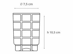 Vaso|Zafferano Twiddle - Juego de 6 vasos de vidrio soplado ámbar de 35 cl - Vasos artesanales con decoración blanca, aptos para lavavajillas
