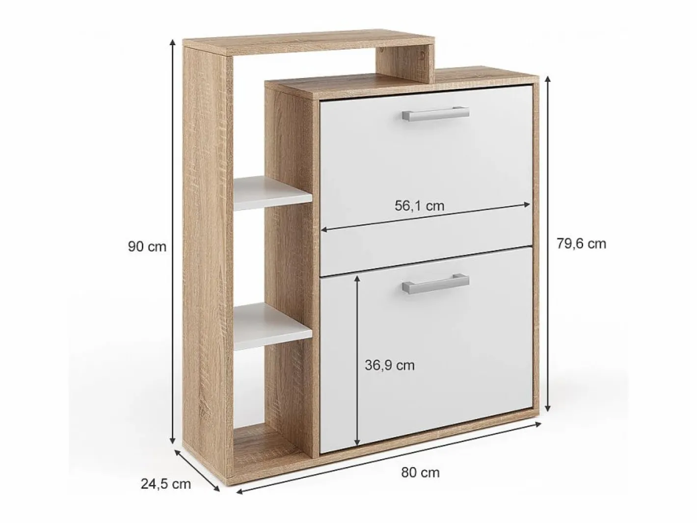 Vicco Zapatero|Mueble De Almacenaje|Zapatera abatible /sonoma 24.5x80x90 orlando