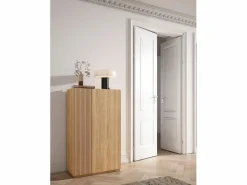 Herdasa Zapatero - A122cm x L70cm x P35cm roble puerta serigrafía vallado - Akra Color natural oscuro Online