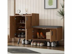 Zapatero - con banco y 4 puertas - Marrón^ModernLuxe New