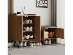 Zapatero - con banco y 4 puertas - Marrón^ModernLuxe New