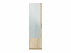 Calicosy Zapatero 1 puerta con espejo para 16 pares - A180 cm - KRISTAL Color natural claro