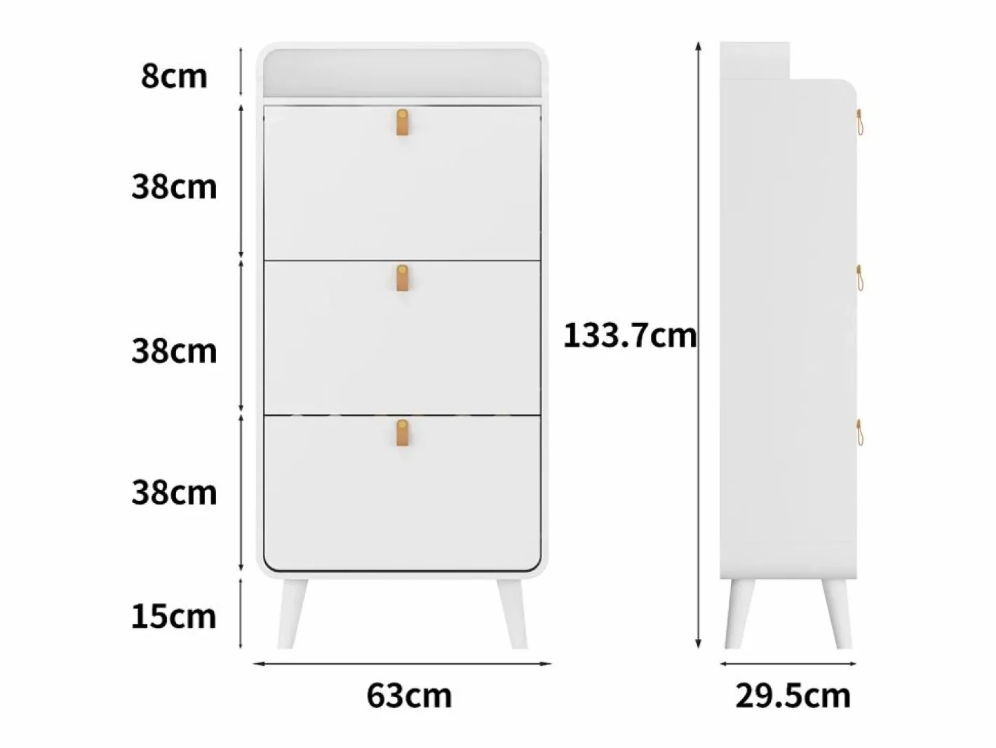 Zapatero|Mueble De Almacenaje|Zapatero - Zapatero con 3 cajones plegables y compartimento superior - para entrada y dormitorio