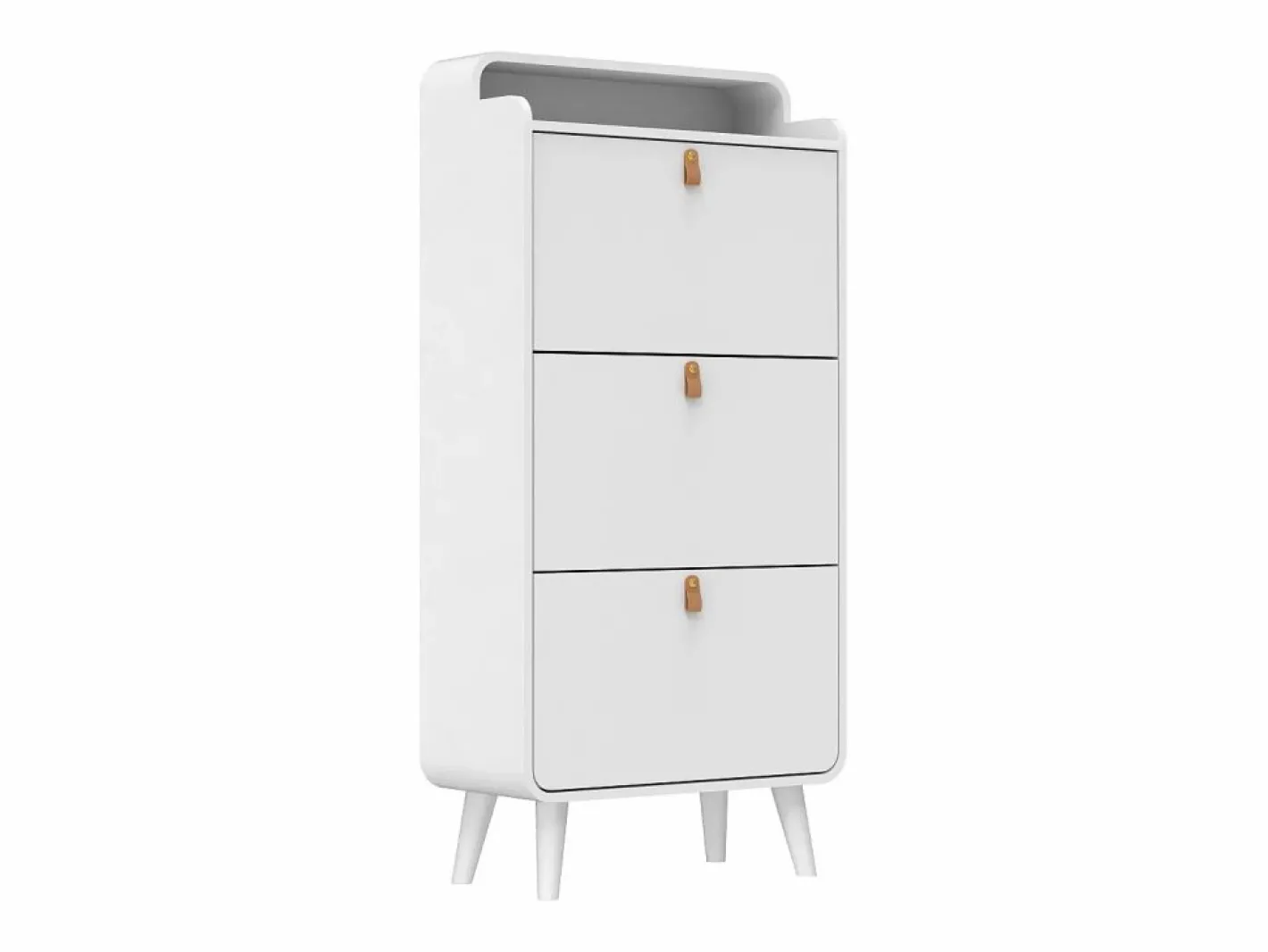 Zapatero|Mueble De Almacenaje|Zapatero - Zapatero con 3 cajones plegables y compartimento superior - para entrada y dormitorio