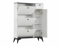 Zapatero con 3 puertas, 1 cajón y 1 puerta, estilo moderno, ideal para la entrada o el salón^OKWISH Online