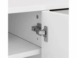 Zapatero con iluminación LED - Zapatero de 3 puertas y 1 cajón - Estantes regulables Blanco Online