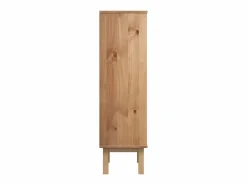 Zapatero con 3 cajones Madera de pino marrón y Blanco Best