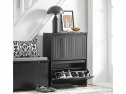 Sobuy Zapatero|Mueble De Almacenaje|Zapatero Con 2 Solapas FSR165-K-SCH