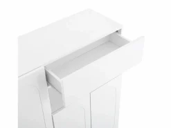 Zapatero|Mueble De Almacenaje|Zapatero con asiento acolchado - 3 puertas, 1 cajón - almacenamiento abierto -