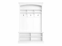 Merax Zapatero|Mueble De Almacenaje|Zapatero con banco, 2 estantes para zapatos y perchero - 120 x 40 x 190 cm - Tablero de partículas -