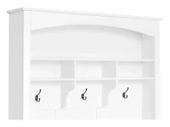 Merax Zapatero|Mueble De Almacenaje|Zapatero con banco, 2 estantes para zapatos y perchero - 120 x 40 x 190 cm - Tablero de partículas -