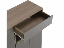 OKWISH Zapatero|Zapatero con banco para zapatos, 3 puertas y 1 cajón, madera y - para recibidores