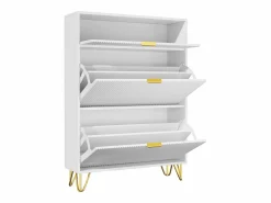 Zapatero|Mueble De Almacenaje|Zapatero de 3 puertas - modelo estrecho con cajones - ideal para entradas y pasillos - 80 x 24 x 118,5 cm
