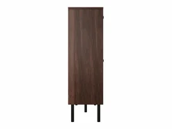 Zapatero de cuatro puertas, almacenamiento para juguetes de mascotas, color nogal^Hauss Spole Best