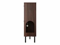 Zapatero de cuatro puertas, almacenamiento para juguetes de mascotas, color nogal^Hauss Spole Best