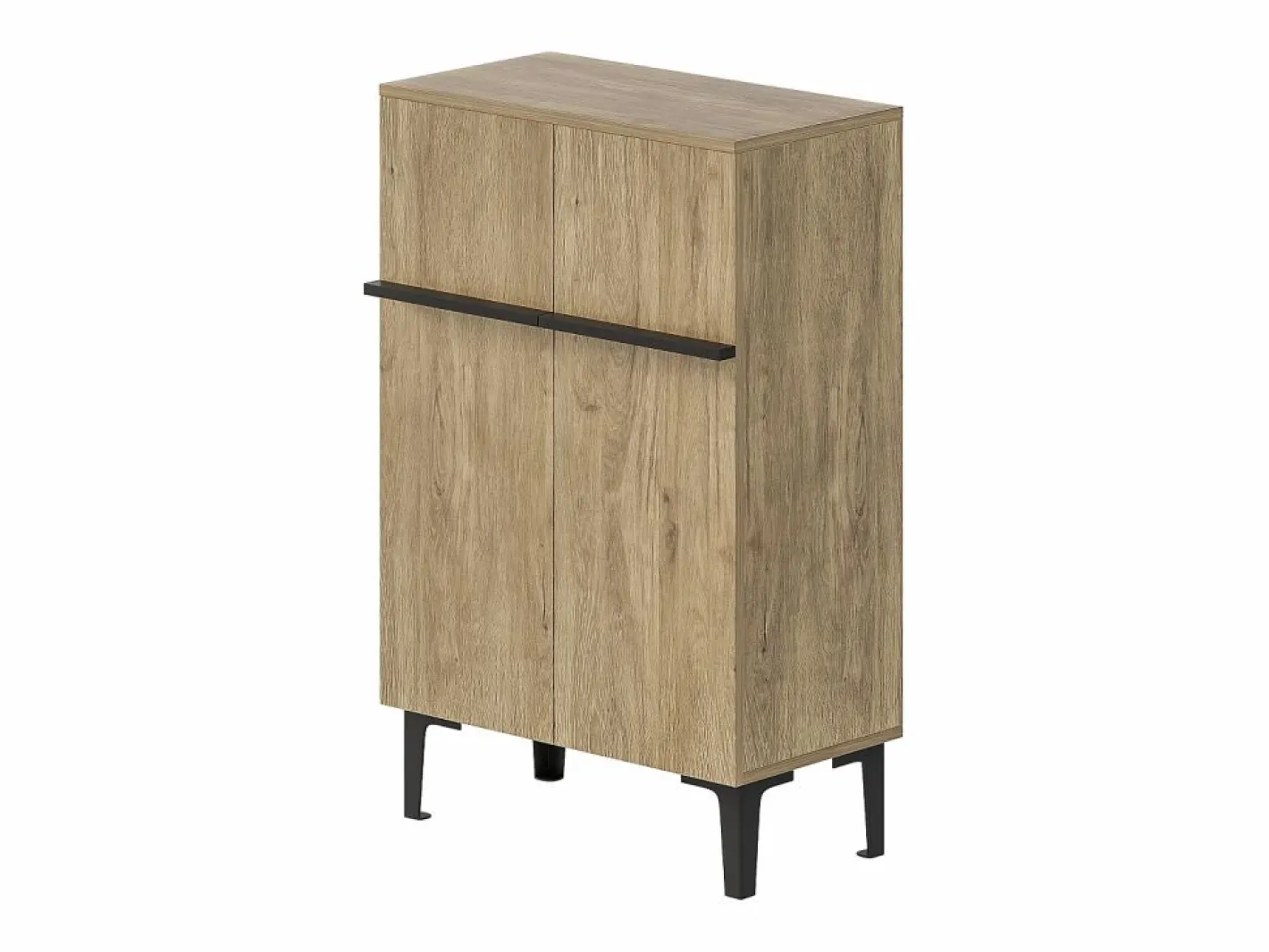 Zapatero en color madera con 2 puertas - estantes regulables 60 × 34,5 x 95 cm^Hauss Spole New