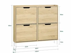 Zapatero Estrecho con 4 Solapas Organizador FSR100-N ES^Sobuy Best