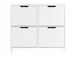 Sobuy Zapatero|Mueble De Almacenaje|Zapatero Estrecho con 4 Solapas Organizador FSR177-L-W ES