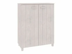 Zapatero HAMAR madera maciza de pino blanca 85x40x108 cm ES482910 Blanco Sale