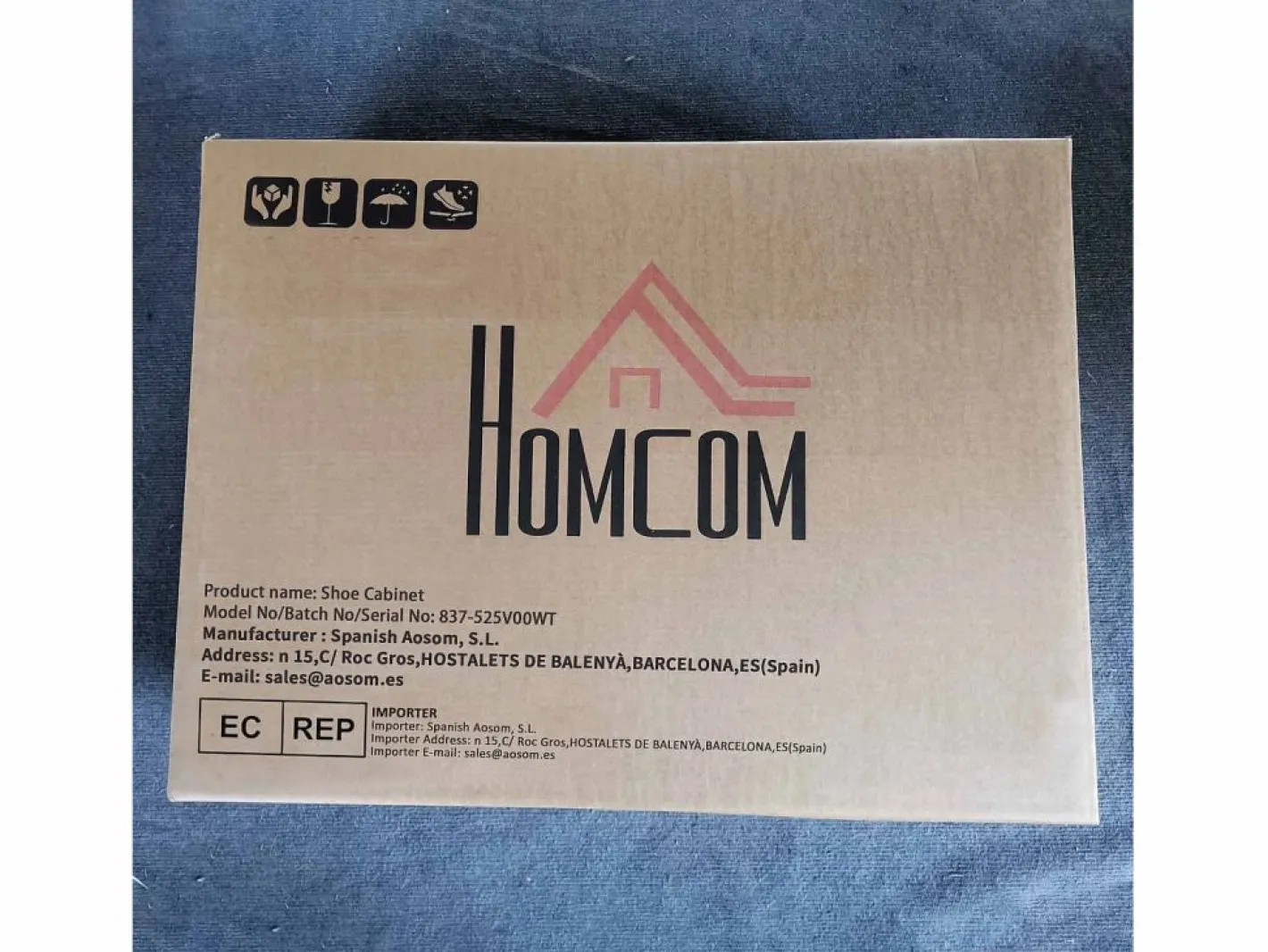 Homcom Zapatero|Mueble De Almacenaje|Zapatero Kiwita 2 cajones abatibles 109x84x29 cm